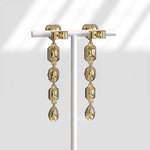 Designer Hoop Multi Shape 5 Ct Lab Grown Diamond Earrings Sparkling Luxury Jewelry for Modern Fashion