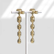 Designer Hoop Multi Shape 5 Ct Lab Grown Diamond Earrings Sparkling Luxury Jewelry for Modern Fashion