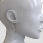 Designer Hoop Multi Shape 5 Ct Lab Grown Diamond Earrings Sparkling Luxury Jewelry for Modern Fashion