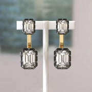 5 carat lab grown diamond earrings for women, elegant bridal style sparkling stud earrings