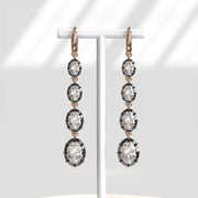 Fancy Color Oval 4.06 Ct Lab Grown Diamond Earrings Luxury Sparkling Jewelry Gift for Women