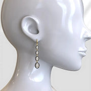 Fancy Color Oval 4.06 Ct Lab Grown Diamond Earrings Luxury Sparkling Jewelry Gift for Women