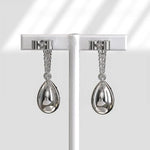 Vintage Pear-Round Cut 5.00 Ct Lab Grown Diamond Earrings Antique Style Elegant Fine Jewelry Gift