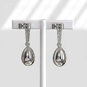 Vintage Pear-Round Cut 5.00 Ct Lab Grown Diamond Earrings Antique Style Elegant Fine Jewelry Gift