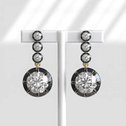 2.09 Ct round cut lab grown diamond earrings elegant bridal jewelry with brilliant sparkle and timeless design