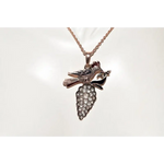 1.25 Ct natural rose cut diamond vintage style pendant with elegant antique inspired design, fine diamond jewelry piece for women with classic timeless sparkle
