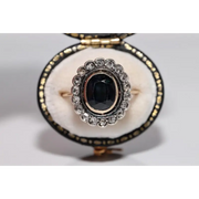 Lab created gemstone diamond ring with cushion cut pink stone and brilliant white diamond band