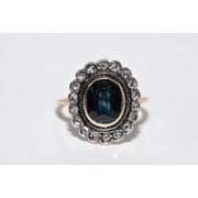 Lab created gemstone diamond ring with cushion cut pink stone and brilliant white diamond band