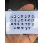 12.24 Ct natural black diamond alphabet cut pair diamond, raw diamonds, rough diamonds, gia certified diamonds, best man made diamonds.