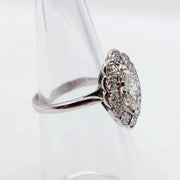 Lab Created White Diamond Ring 1.20 Ct Elegant Solitaire Engagement Ring for Women