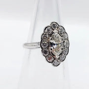 Lab Created White Diamond Ring 1.20 Ct Elegant Solitaire Engagement Ring for Women