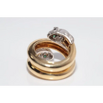 Fashion lab created gemstone ring with citrine stone and brilliant diamond highlights