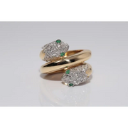 Fashion lab created gemstone ring with citrine stone and brilliant diamond highlights