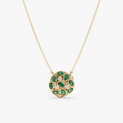 0.33 Ct genuine green and white gemstone pendant necklace with dual tone color and elegant design, perfect for fine jewelry and modern stylish wear