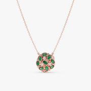 0.33 Ct genuine green and white gemstone pendant necklace with dual tone color and elegant design, perfect for fine jewelry and modern stylish wear