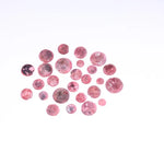 Raw Pink Diamonds 2–7 MM assorted coated round loose stones for pendants, rings, and custom jewelry making