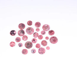 Raw Pink Diamonds 2–7 MM assorted coated round loose stones for pendants, rings, and custom jewelry making