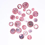 Raw Pink Diamonds 2–7 MM assorted coated round loose stones for pendants, rings, and custom jewelry making