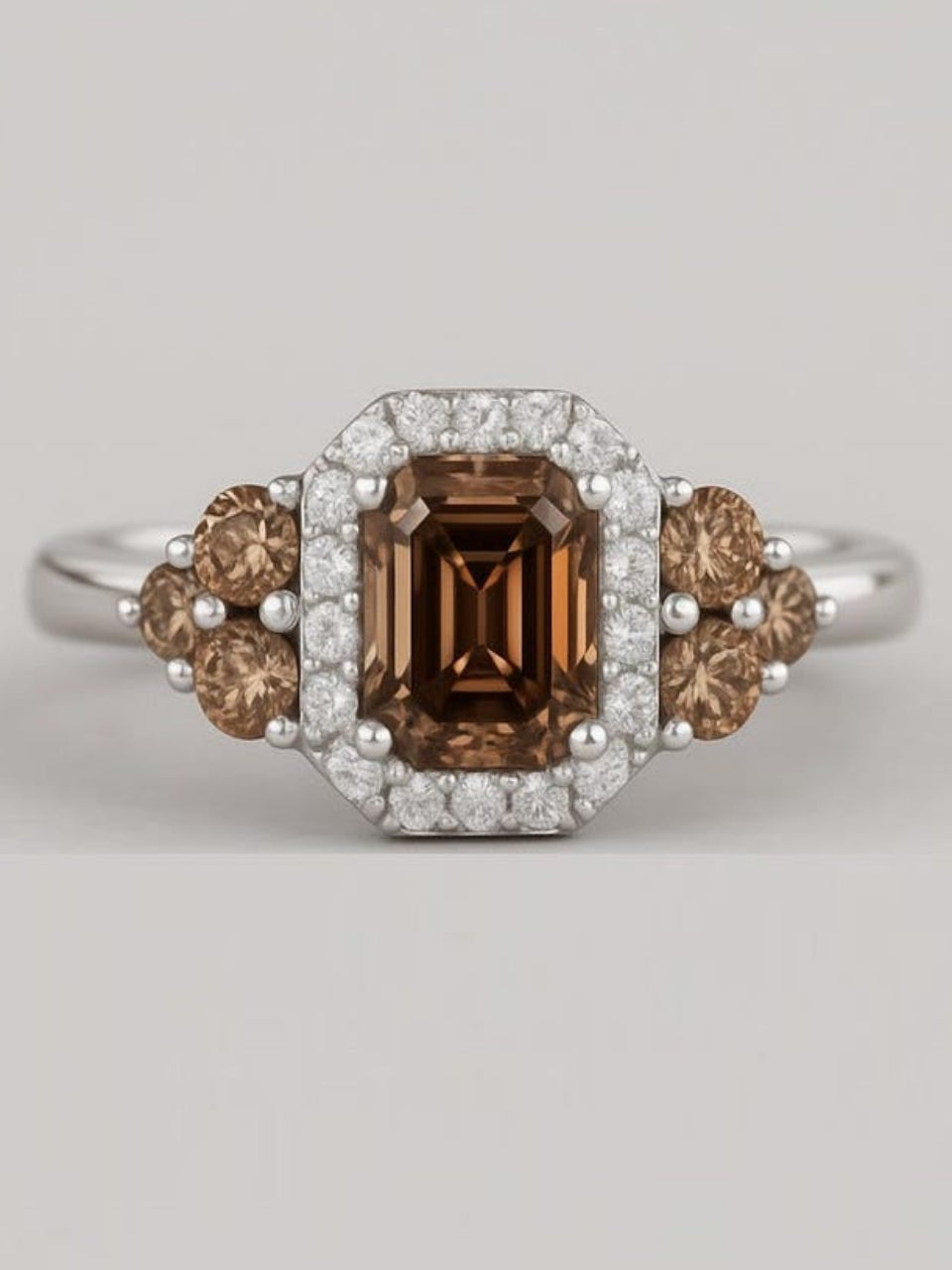Vintage Asscher & Round Cut Diamond Engagement Ring For Your Love