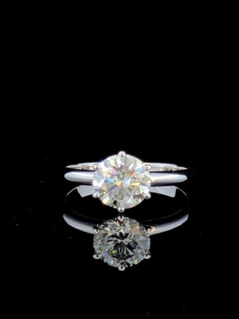 Round Cut Moissanite Solitaire Ring