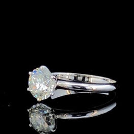Round Cut Moissanite Solitaire Ring