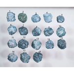 18 Pcs Natural Blue Rough Diamonds, loose rustic conflict-free earth mined raw fancy diamonds for jewelry making