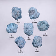 7 Pcs Fancy Blue Rough Diamond Lot  Loose Uncut Raw Rustic Diamonds Earth Mined Diamond for Wedding Rings