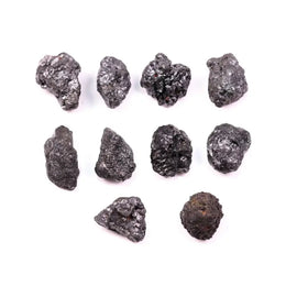 15.00 Ct Natural Black Rough Diamond Lot, uncut raw rustic earth mined loose black diamonds for jewelry making