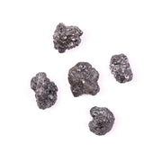 Natural Black Rough Diamond, Loose Uncut Raw Irregular Shape Earth Mined Diamond for Jewelry Making