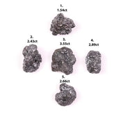 Natural Black Rough Diamond – Loose Uncut Raw Irregular Shape Earth Mined Diamond for Jewelry Making