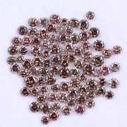 1 To 3 MM Brown Colored Diamond Lot Loose Brown Rose Cut Diamond Use For Custom Jewerly  