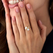 1.75 Ct MOI lab created princess cut diamond ring in gold band, elegant and refined.