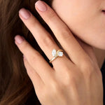 1.75 Ct MOI lab created princess cut diamond ring in gold band, elegant and refined.