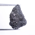 7.10 Ct Natural Black Raw Diamond – Loose Uncut Irregular Shape Black Rough Diamond (11.60×9.65×6.68 MM) for Custom Jewelry & Gifts