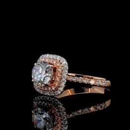 Round Cut Halo Elegant Sparkle Engagement Ring