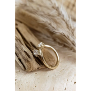 1.69 Ct MOI lab created marquise diamond ring, gold band, elegant and romantic jewelry piece.