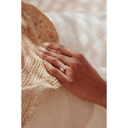 1.69 Ct MOI lab created marquise diamond ring, gold band, elegant and romantic jewelry piece.