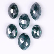 2.96 Ct 6 Pcs Lot Natural Loose Diamond I Oval and Marquise Cut Blue Diamond for Personalized Gift I Conflict Free Diamond for Ring