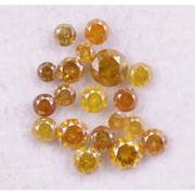 Natural yellow-orange round cut diamonds lot – fancy color loose rustic diamonds for rings, earrings, pendants, and jewelry making – Jay Amar Gems