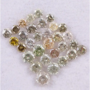 1.00 ct Round Cut Lab Grown Diamond Mic Colored Diamond Lot Use For Custom Jewerly