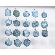 18 Pcs Natural Blue Rough Diamonds loose rustic earth mined raw fancy diamonds for jewelry making