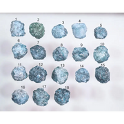 18 Pcs Natural Blue Rough Diamonds loose rustic earth mined raw fancy diamonds for jewelry making