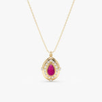 0.27 Ct genuine Pink gemstone minimalist pendant necklace with elegant design and rich color, perfect jewelry for women and everyday styling