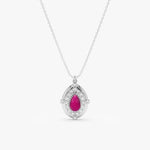 0.27 Ct genuine Pink gemstone minimalist pendant necklace with elegant design and rich color, perfect jewelry for women and everyday styling