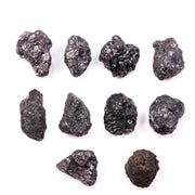 15.00 Ct Natural Black Rough Diamond Lot, uncut raw rustic earth mined loose black diamonds for jewelry making