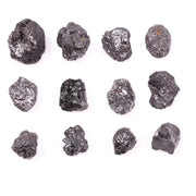 Natural Black Rough Diamond, Uncut Raw Earth Mined Rustic Loose Black Diamond for Jewelry Making