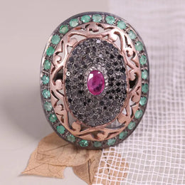 engagement silver ring, natural diamond wedding ring, gemstone ring, ruby engagement ring