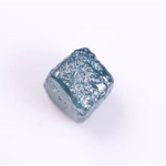 0.35 Ct Natural Blue Rough Diamond, Cube Shape Uncut Raw Stone, Conflict-Free Loose Gem for Engagement Ring or Custom Jewelry