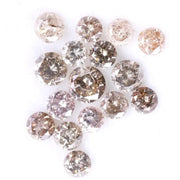 1.99 Ct Natural Round Loose Diamonds Lot – 16 Pcs Mixed Fancy Color Salt & Pepper Rustic Diamonds for Jewelry, Custom Rings & Artisan Designs