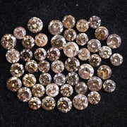 5.31 Ct Natural Mixed Color Diamond Lot Loose Rustic Round Cut Diamonds for Custom Jewelry,